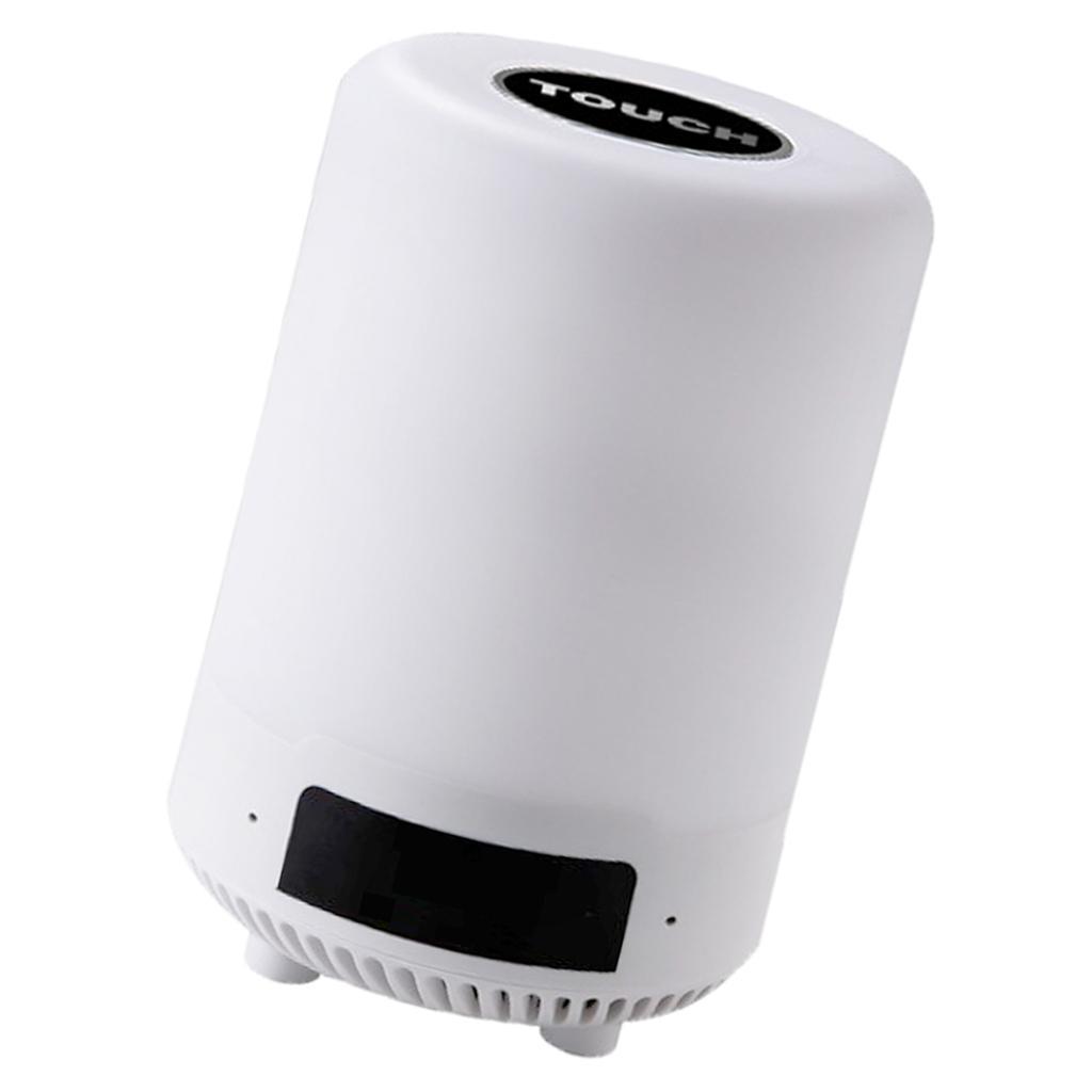 Wireless Colorful Night Light Lamp Bluetooth Speaker Alarm Clock Black