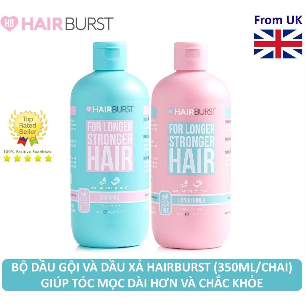 Set gội xả HAIRBURST kích thích tóc mọc dài hơn chắc khỏe hơn 350ml/chai