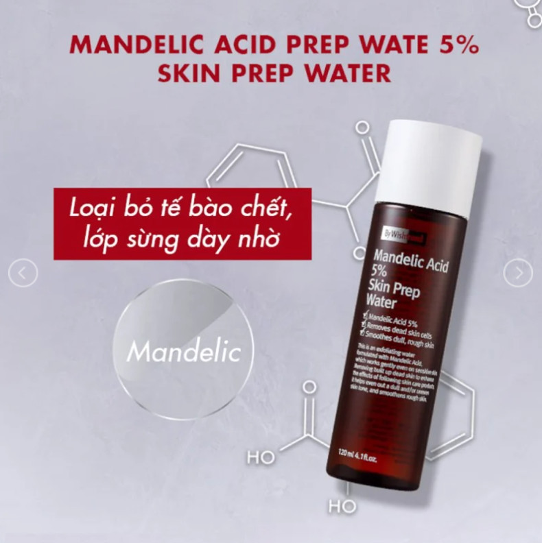 Dung Dịch Tẩy Da Chết Hoá Học Thanh Lọc Lỗ Chân Lông By Wishtrend Mandelic Acid 5% Skin Prep Water 120ml