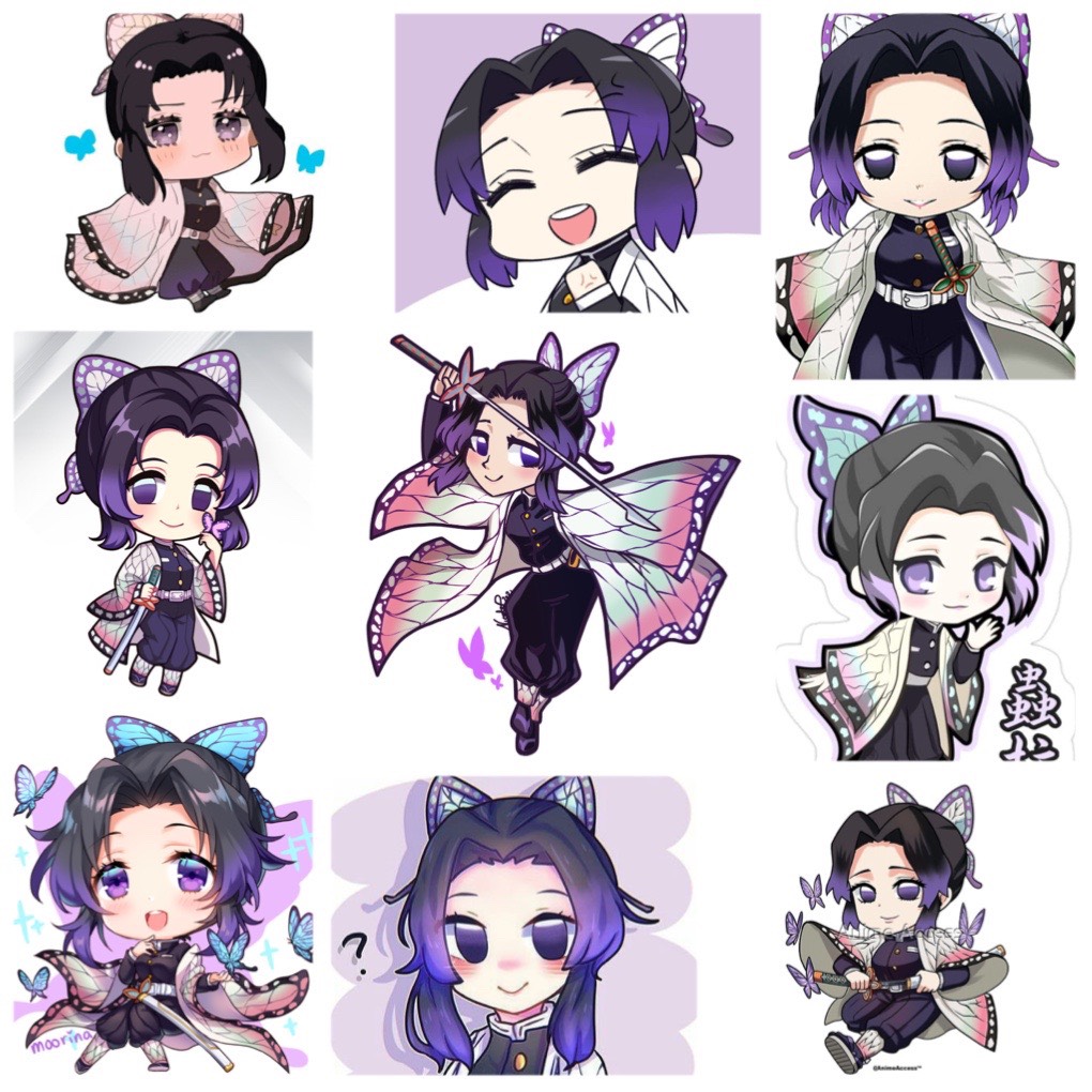 Sticker Kochou Shinobu-Kimetsu no Yaiba Set 30