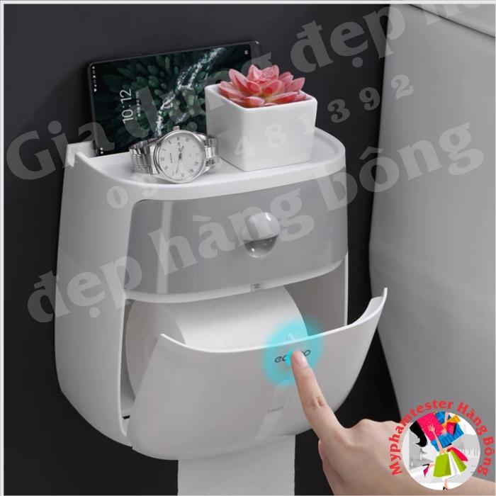 Hộp đựng giấy vệ sinh 2 ngăn thông minh