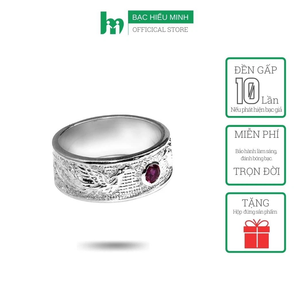 Nhẫn Nữ Bạc- Bảo Hành Vĩnh Viễn  Bạc Hiểu Minh NU085