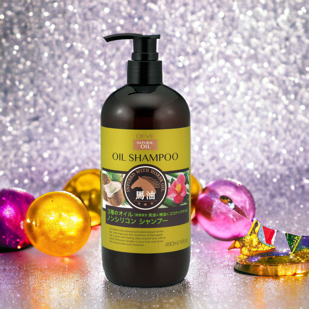 Dầu Gội Đầu Phục Hồi Tóc Yếu Dễ Gãy Rụng Chiết Xuất Tinh Dầu Ngựa Deve Natural Oil Shampoo (Chai 480mL)