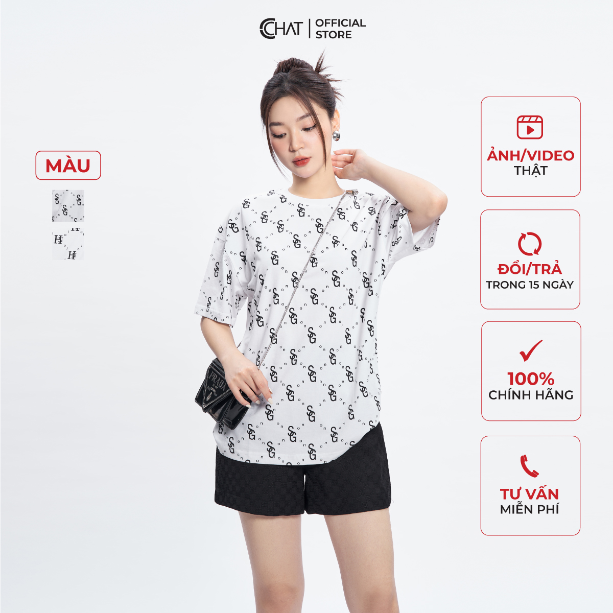Áo Thun  Freesize In Chữ HaNoi Saigon Chất Cotton Mềm Mịn 13TNY6001SH 13TNY6002SH
