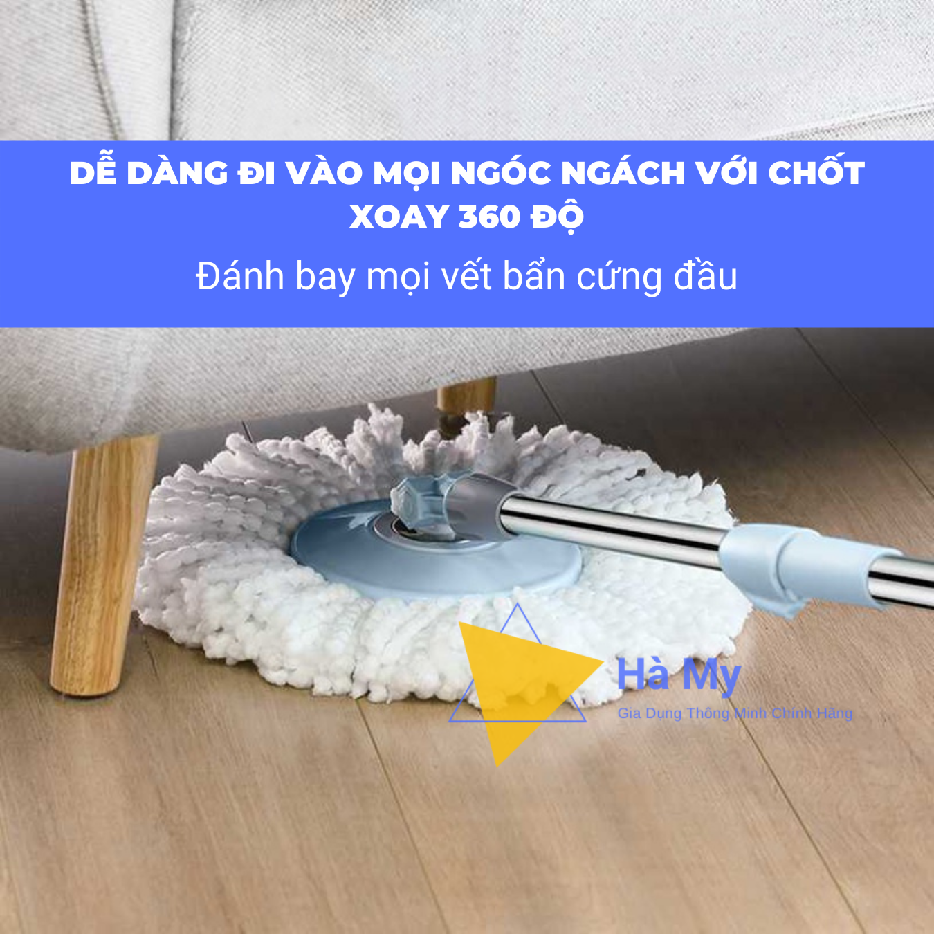 Bộ Cây Lau Nhà Thông Minh,Chổi Tự Vắt Thái Lan Minmop M20 Kèm 2 Bông Lau Siêu Sạch,Nhỏ Gọn,Nhựa PP,Lồng Inox Không Gỉ