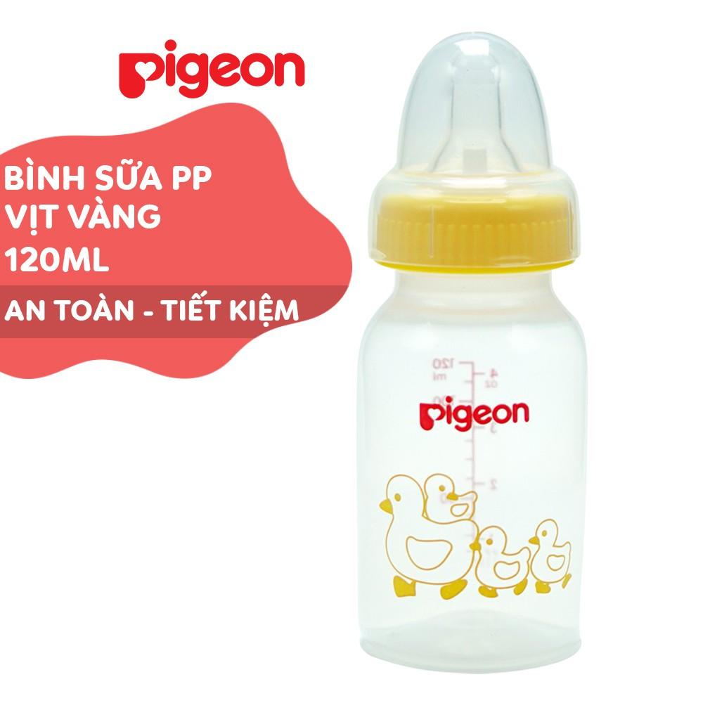 Bình sữa cổ hẹp PP tiêu chuẩn vịt Pigeon 120ml (2018)