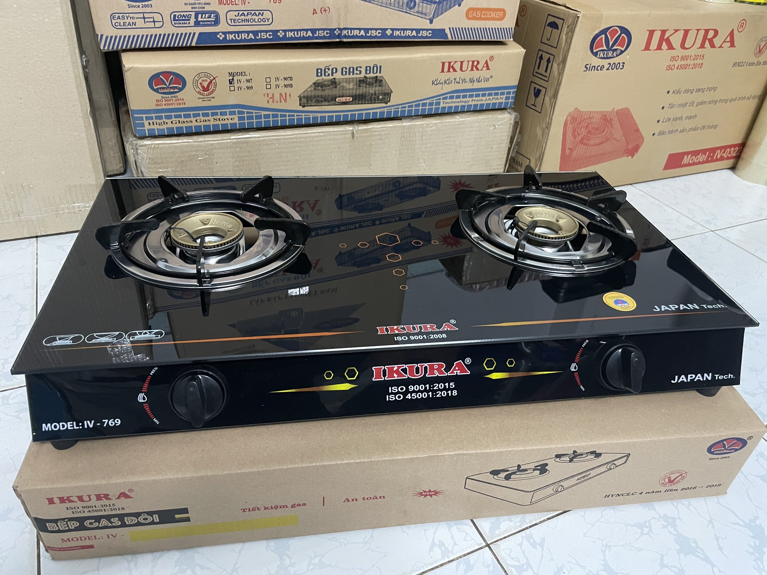 Bếp Ga Đôi Mặt Kiêng IKURA IV-769 - Hàng chính Hãng