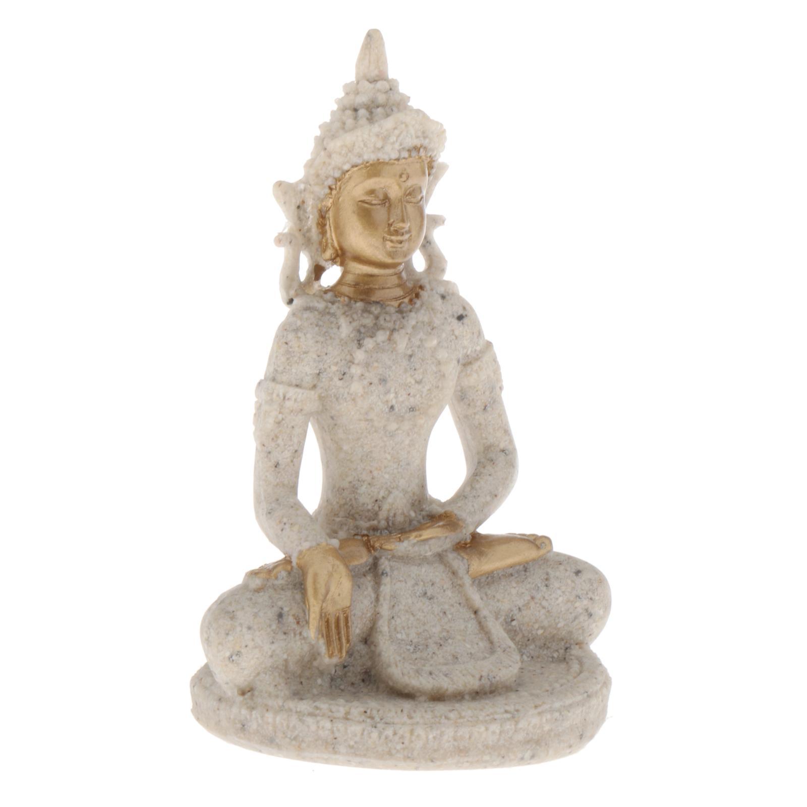 Small Meditating THAI BUDDHA Statue Figurine Home Yoga Zen Altar Decoration
