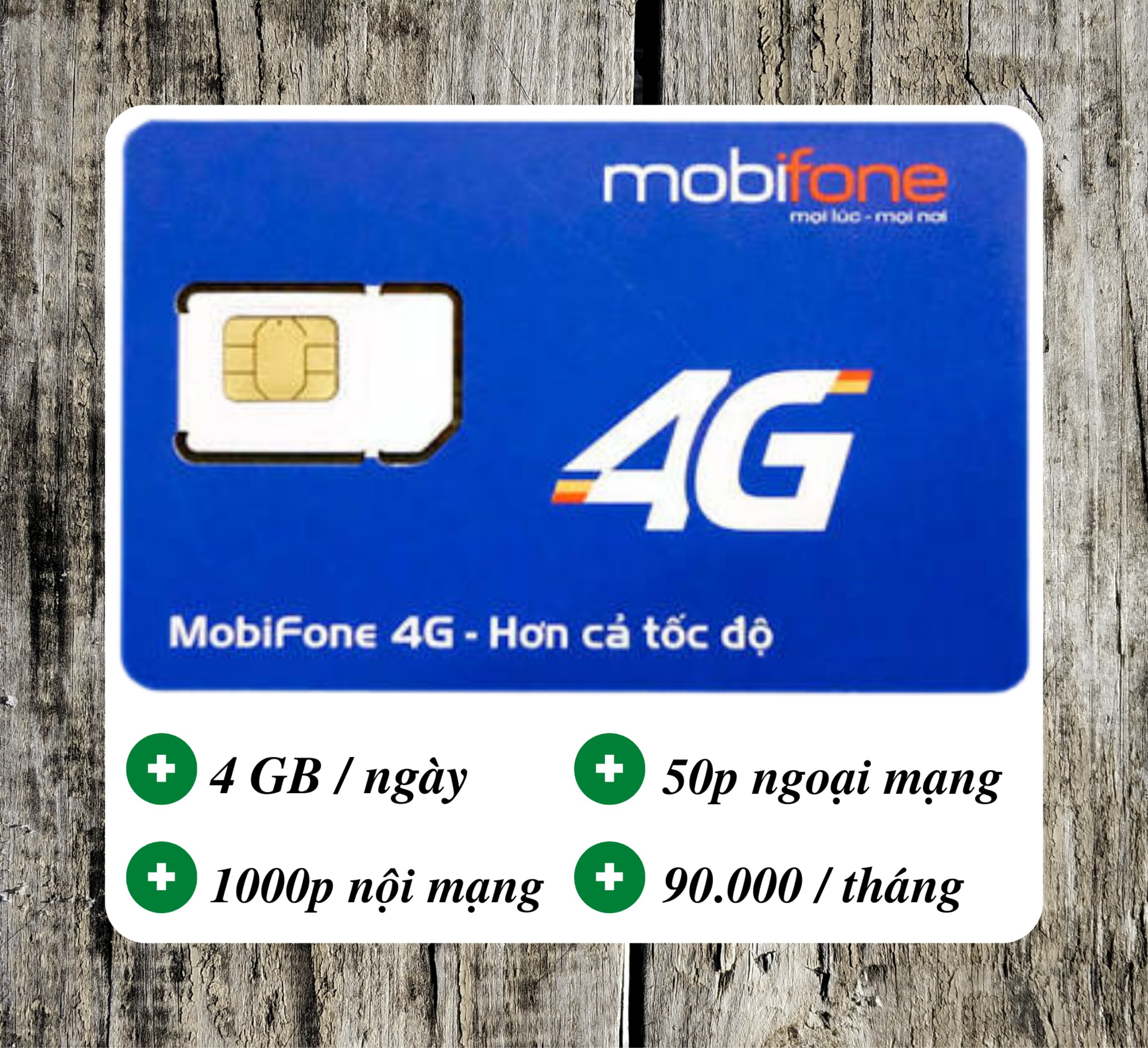 SIM ĐẦU 090- 093 LÊN GÓI C90N= - Miễn phí 120GB tốc độ cao/ chu kì (4GB/ngày)- Miễn phí 50 phút gọi liên mạng- Miễn phí 1000 phút gọi nội mạng MobiFone-HÀNG CHÍNH HÃNG