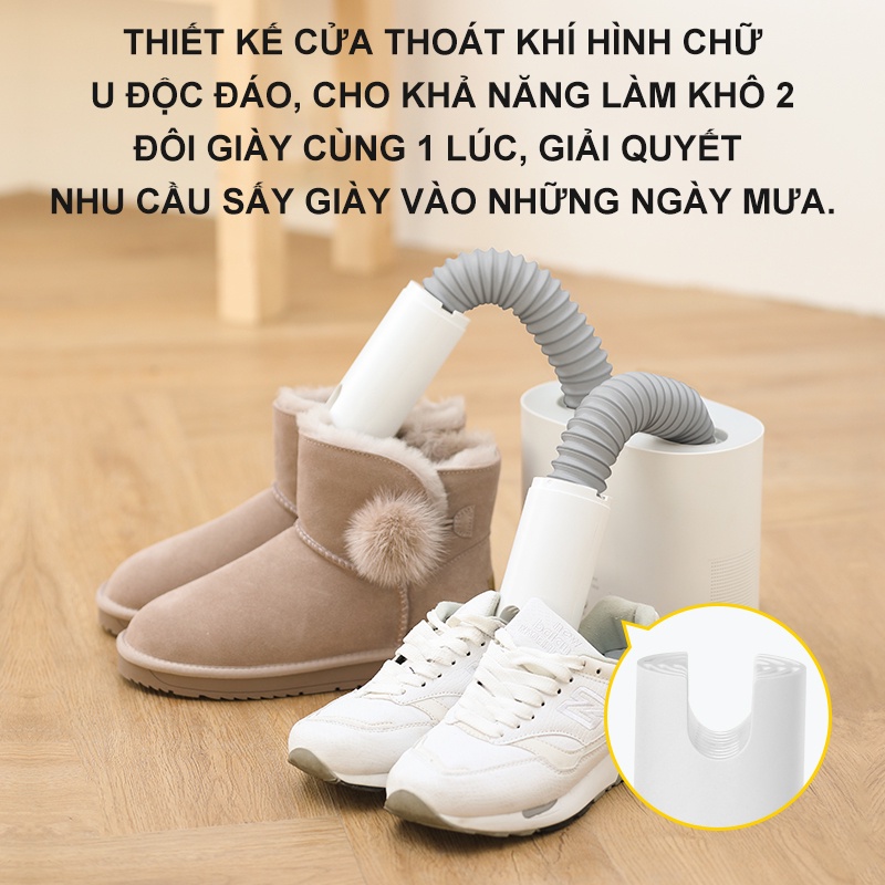 Máy sấy giày thông minh đa chức năng Deerma HX10W phiên bản quốc tế- Hàng Nhập Khẩu