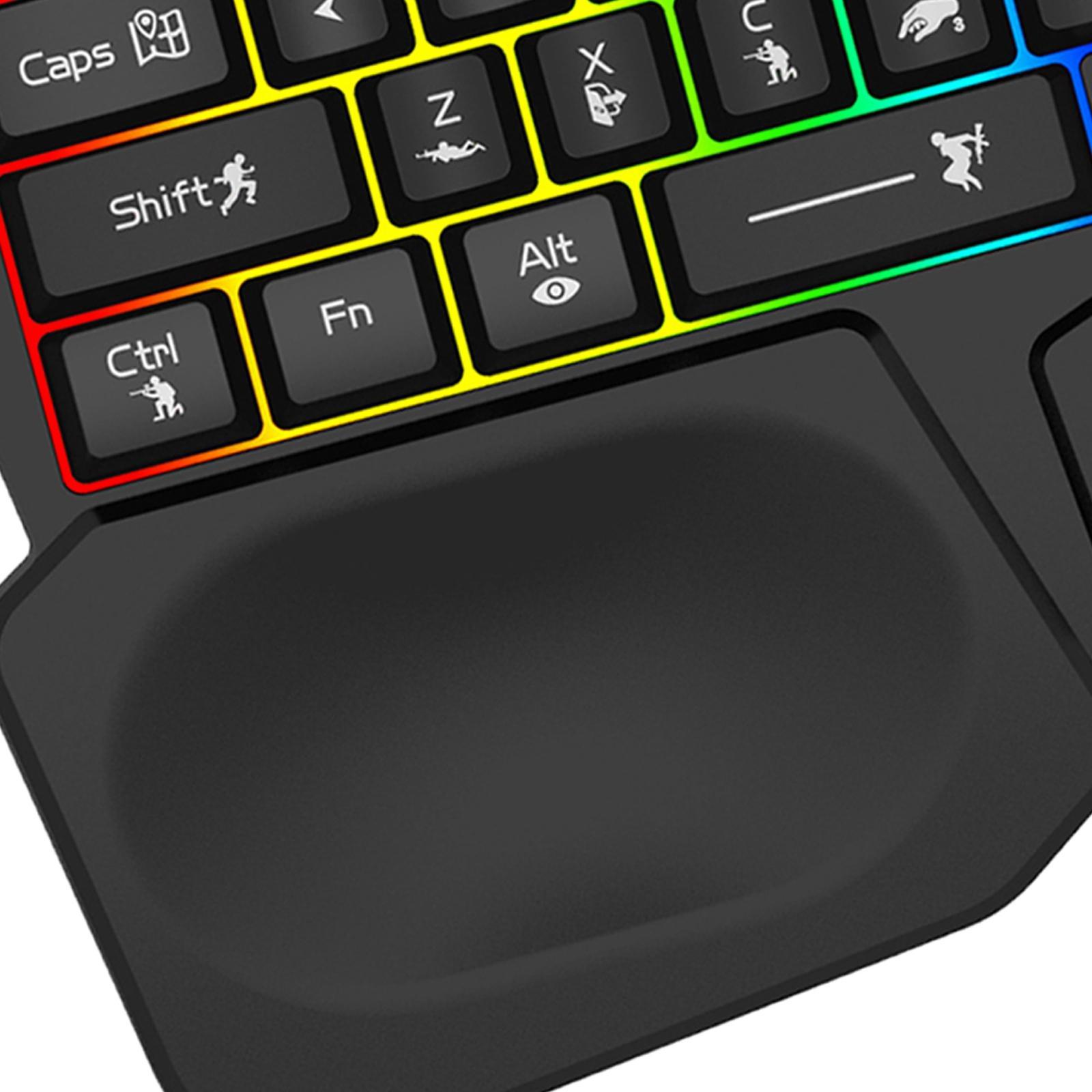 Gaming Keypad RGB Backlit Small -Handed 35 Keys Lightweighted for Laptop