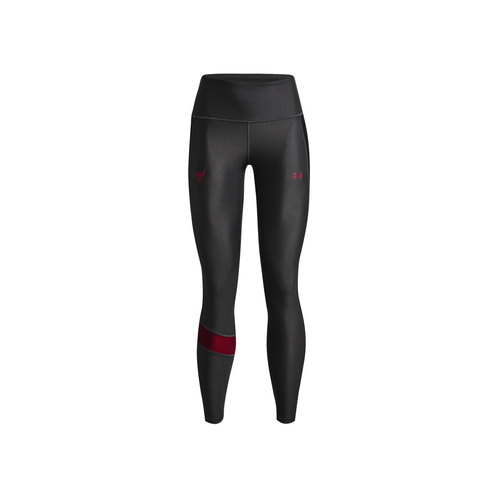 Quần legging thể thao nữ Under Armour Project Rock HeatGear No Slip Waistband Full Length - 1369258-010