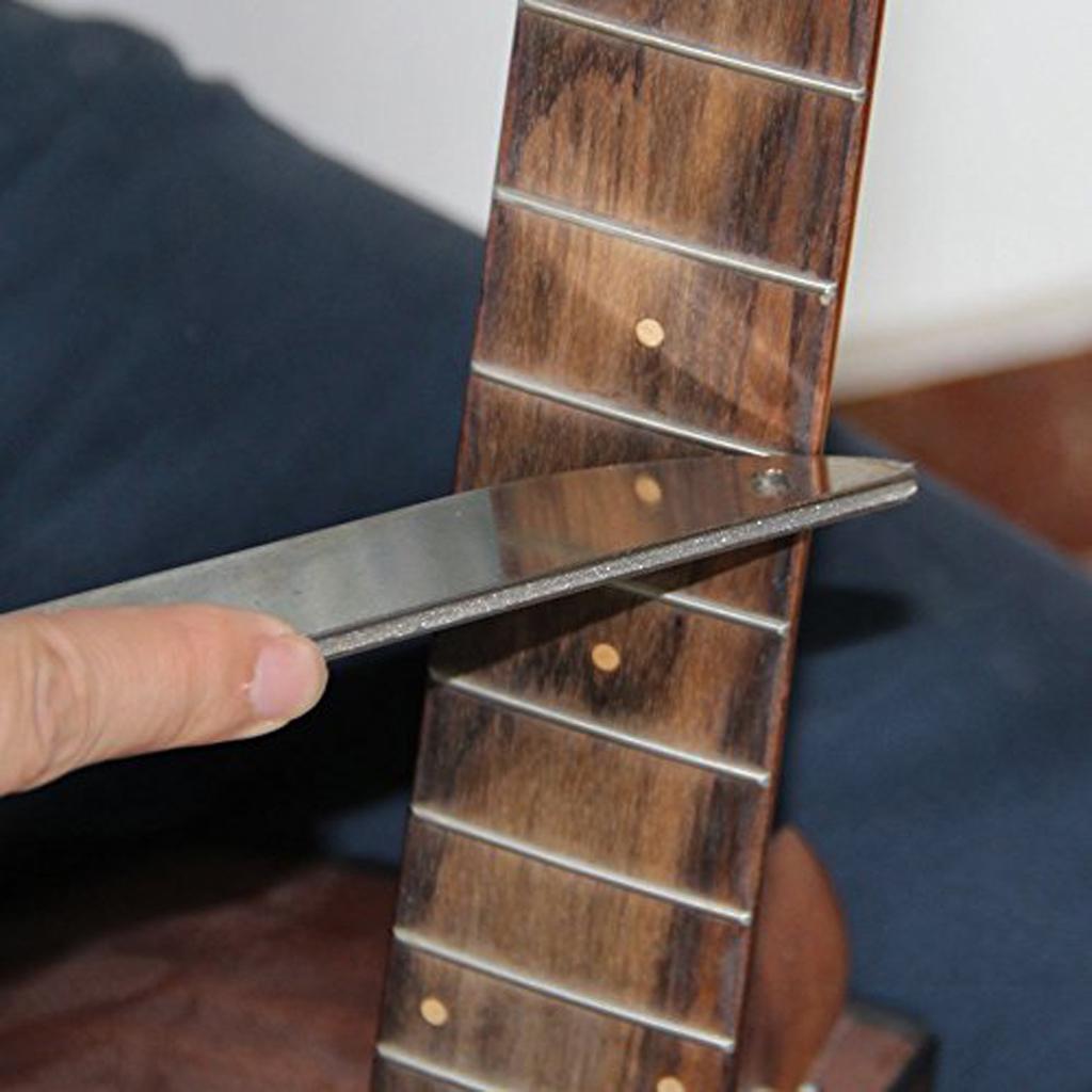 Guitar Maintenance Kit Diamond Fret Tool+Grinding Sponge+Cleaning Brush for Acoustic Guitar Bass