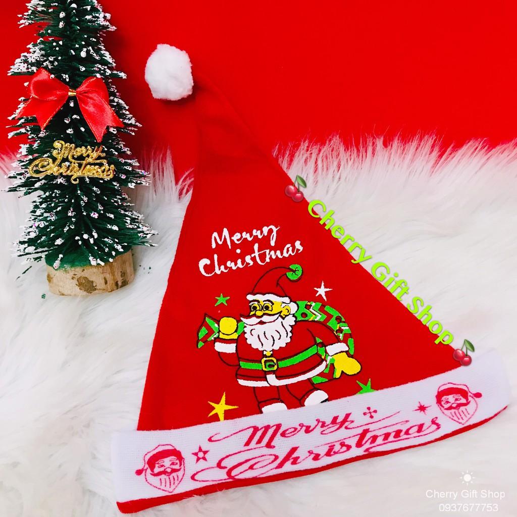 Nón Noel Giáng Sinh Cho Trẻ Nón Noel Vải Nhung - Ảnh Shop Chụp