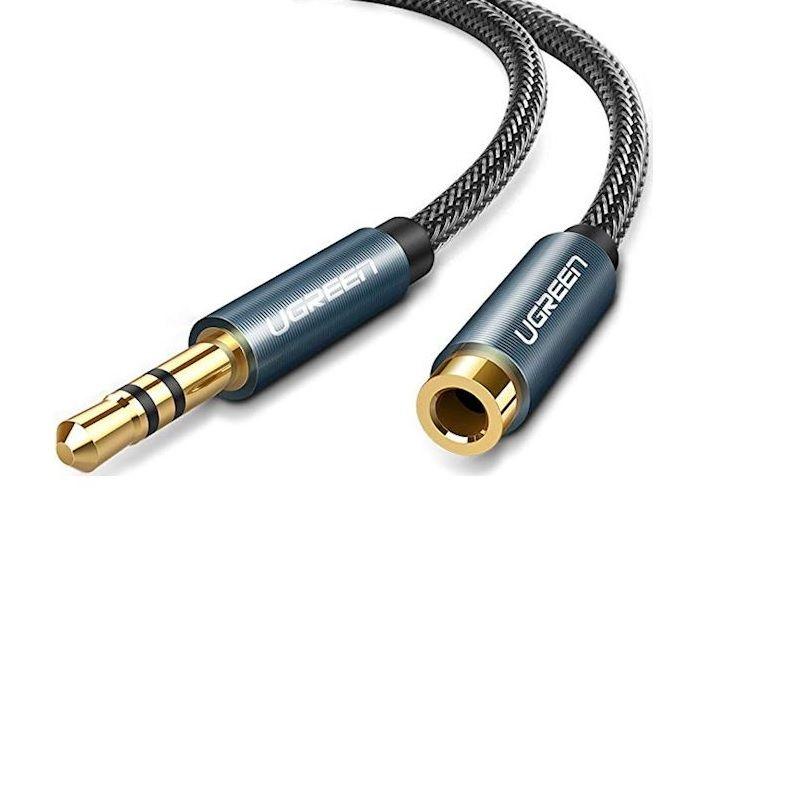 Ugreen UG50439AV118TK 3M 3.5mm Đầu mạ vàng có hỗ trợ MIC Màu Đen cáp nối dài - HÀNG CHÍNH HÃNG