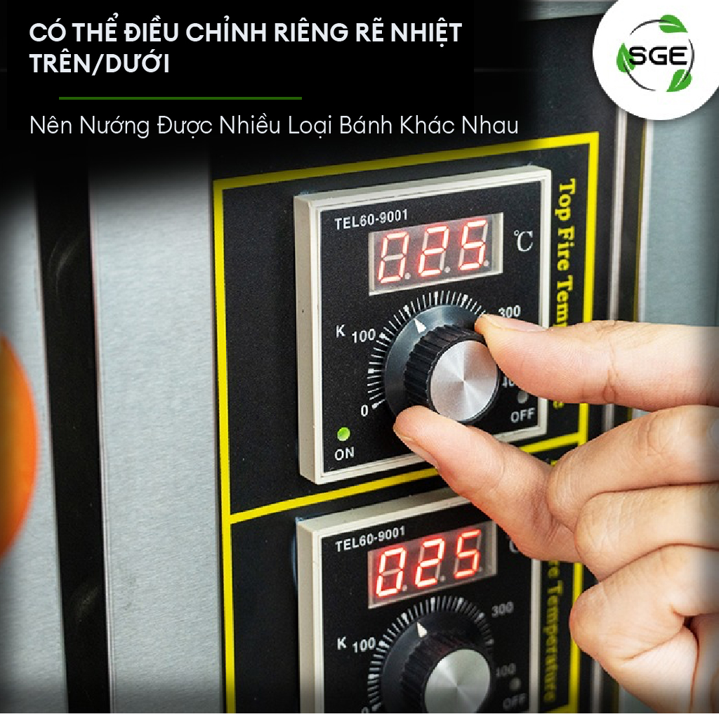 Máy nướng dùng điện loại 1 tầng 2 khay OV-E12. Nướng nhanh, tiết kiệm điện, dễ thao tác và theo dõi thực phẩm với mặt kính cường lực. Hàng nhập khẩu chính hãng SGE Thailand