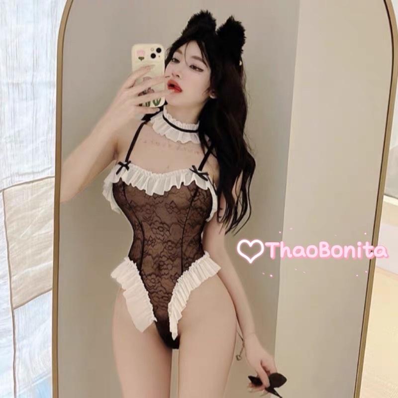 Bodysuit ren phối bèo xinh xắn sexy Y8388. Giao hỏa tốc HCM