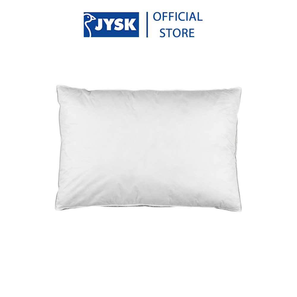 Bộ 2 ruột gối polyester/lông vũ | JYSK Notodden | trắng | R50xD70xC3cm | 810gr