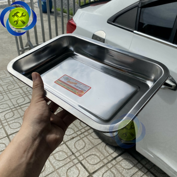 Khay inox kích thước 32x22cm đựng dụng cụ đồ nghề