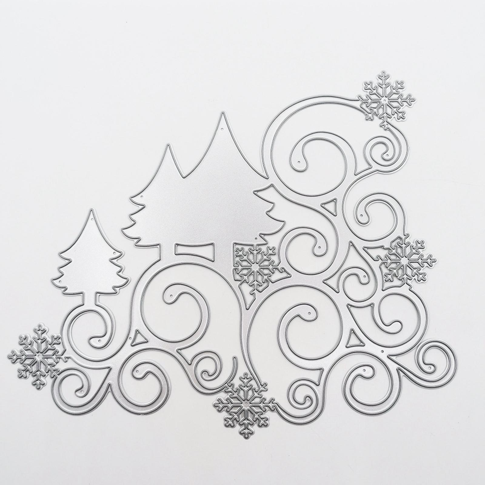 Metal Cutting Dies Cut Stencils for Card Making Supplies Easy to Use Christmas Tree Die Cuts