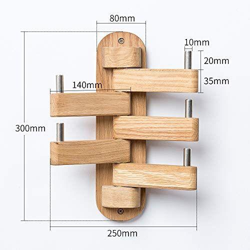 Kệ treo đồ 5 móc bằng gỗ thông - Deernor