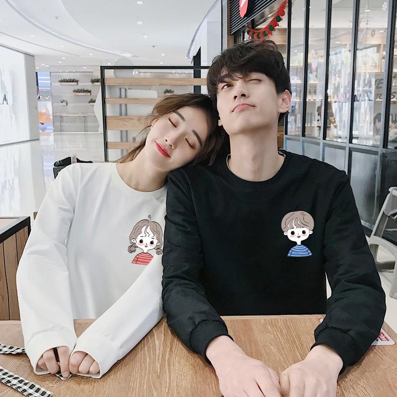 Áo Đôi Sweater Chàng trai cô gái phong cách Ulzzang Hàn Quốc tay dài họa tiết in hình cá tính CoolZ CZ689