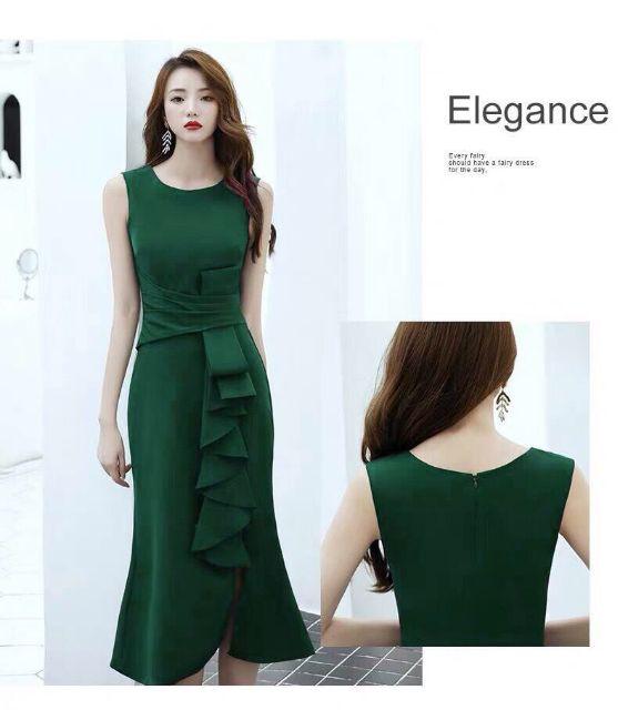ĐẦM BODY XẺ XẾP BÈO SANG CHẢNH