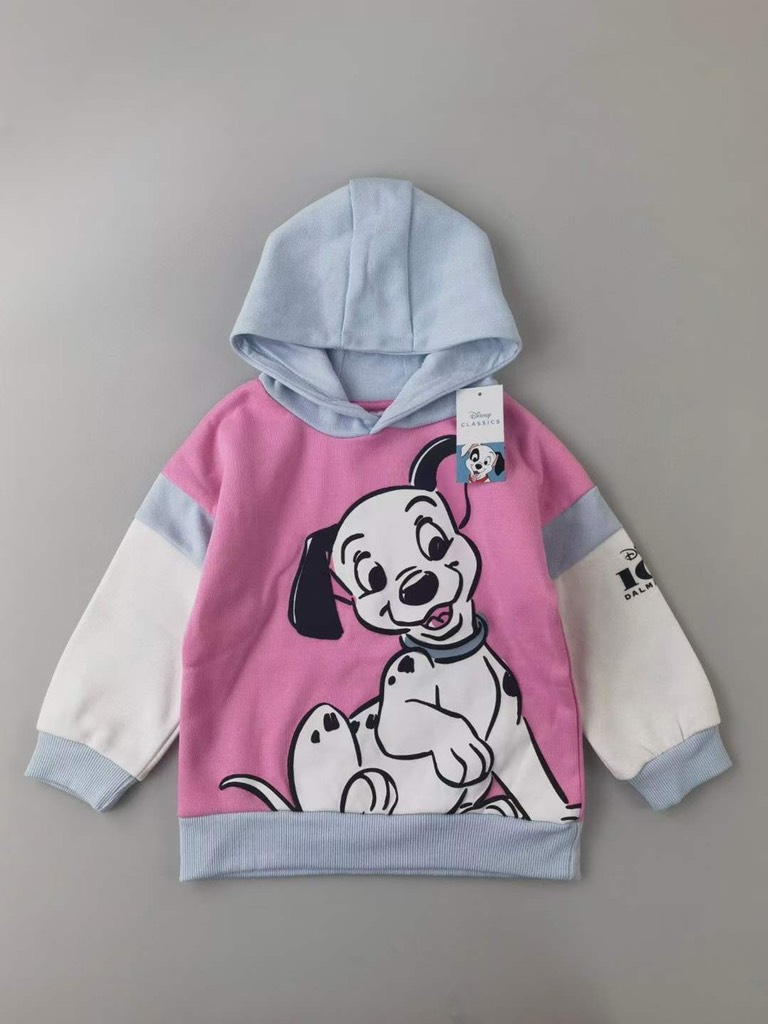 Áo Nỉ Hoddie Có Mũ Cho Bé Gái Họa Tiết 101 Chú Chó Đốm Nổi Tiếng Size 1,5y - 8y