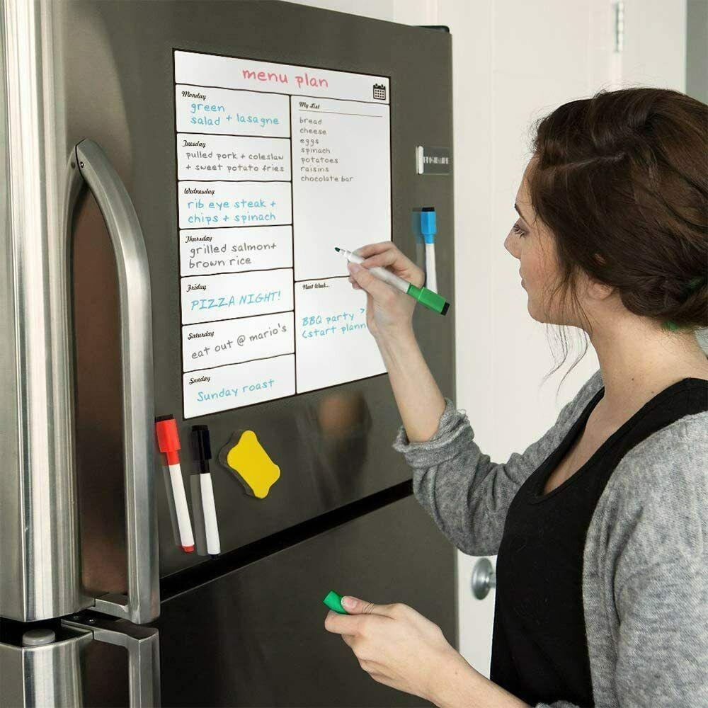 17x12 Blank ic Board for Fridge Planner Refrigerator White board