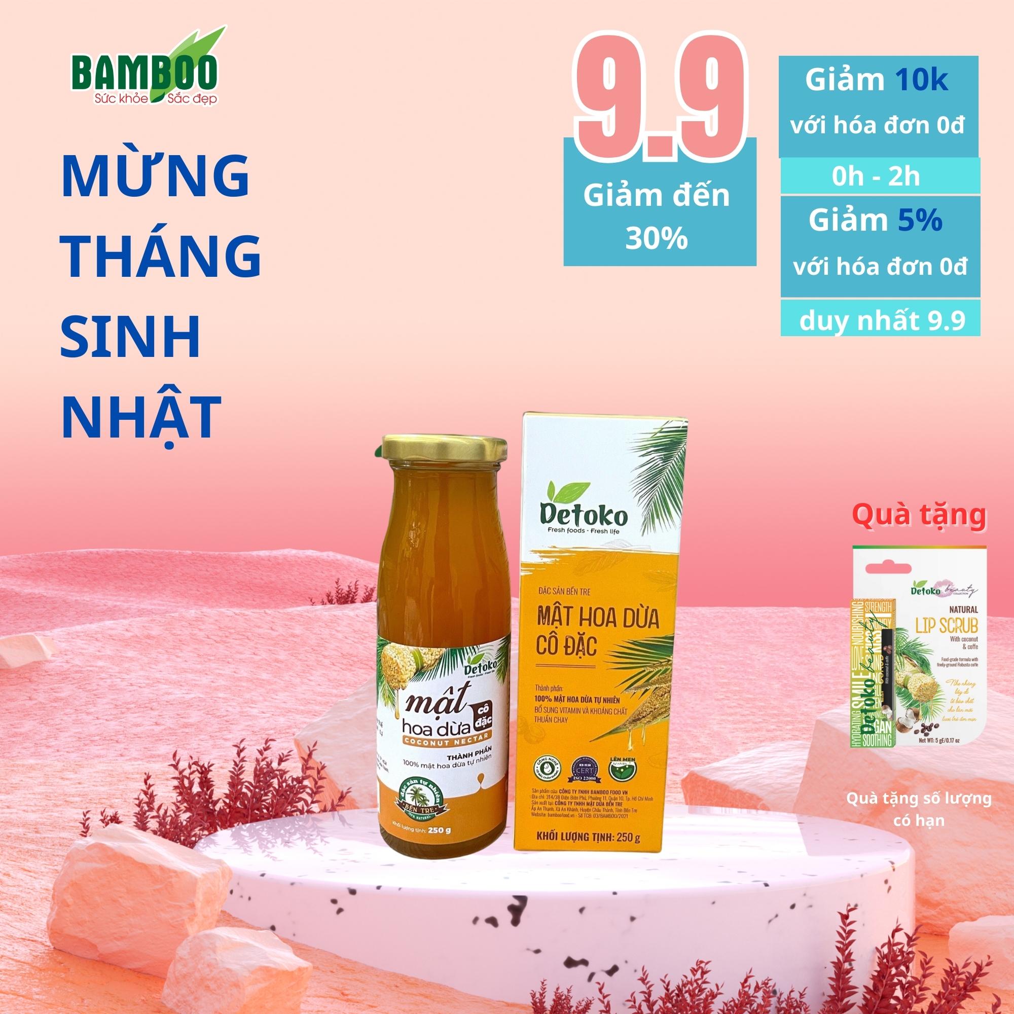 Mật hoa dừa BAMBOO nguyên chất, 100% từ thiên nhiên 250g