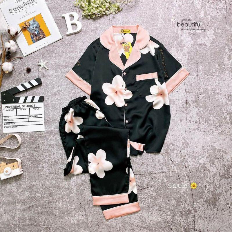 Bộ Satin Hoa đùi,tnqd và tdqd size