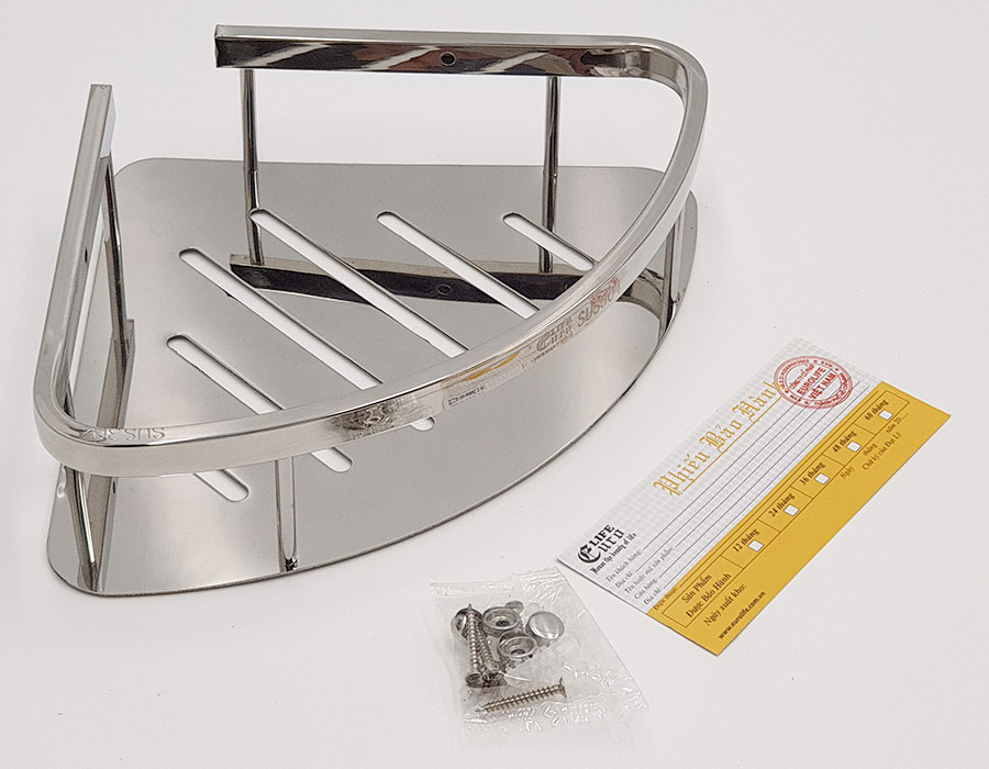 Kệ góc đơn phòng tắm Inox SUS 304 Eurolife EL-KG1