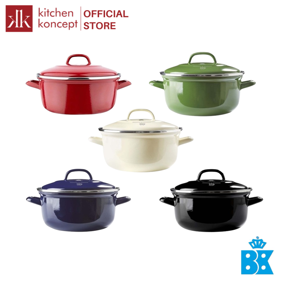 Nồi Tráng Men BK Indigo - Màu Đỏ - 20/26cm