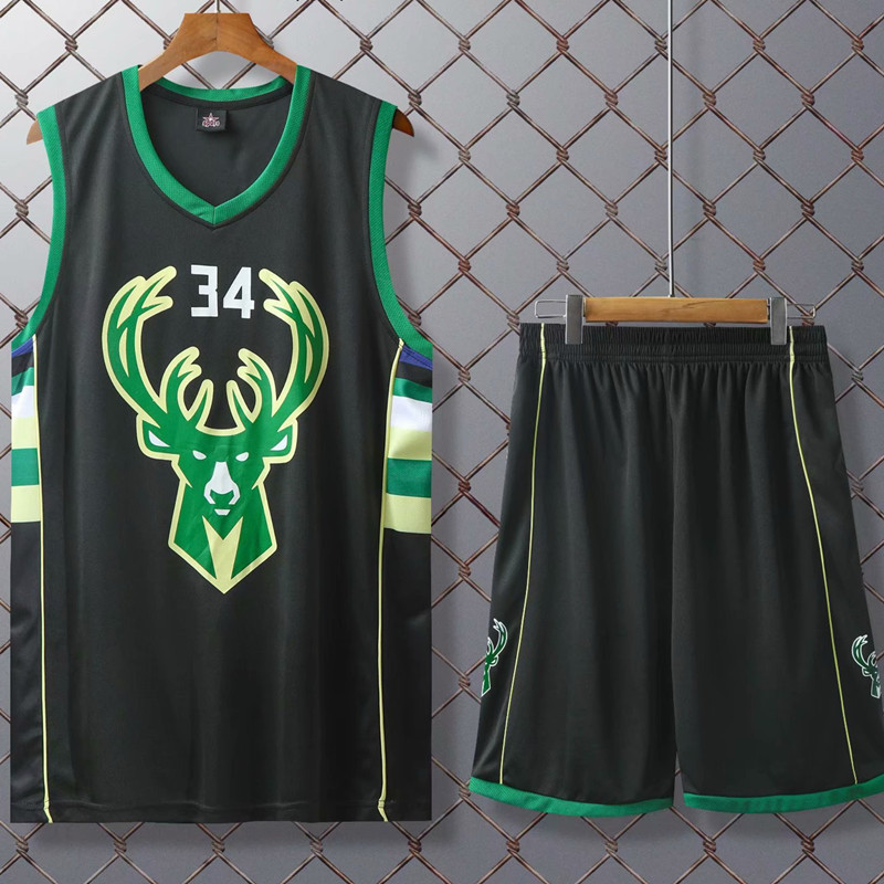 Áo bóng rổ Milwaukee Bucks - Mùa giải mới nhất - Bộ quần áo bóng rổ thi đấu