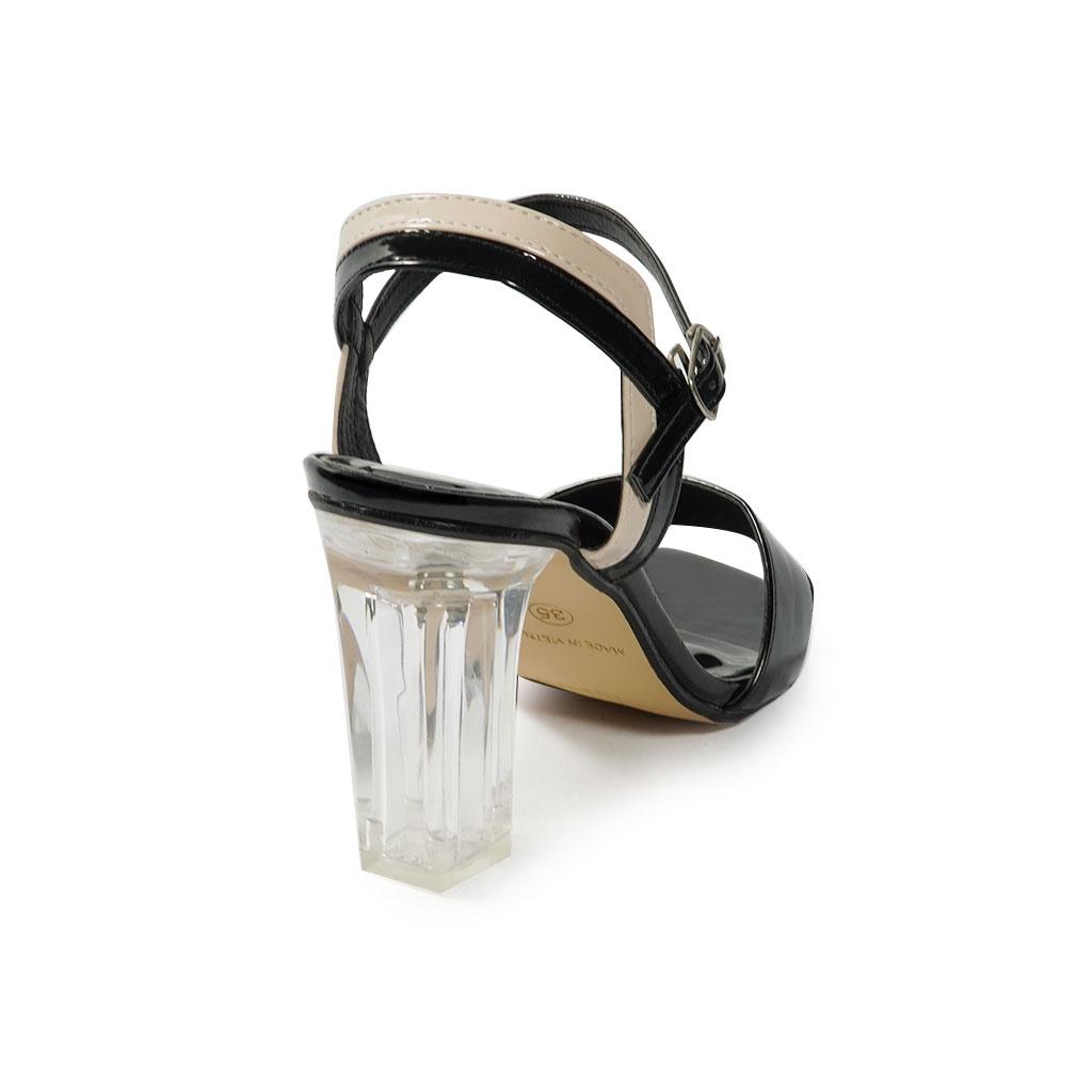 Sandal cao gót nữ quai hậu phối màu gót 9 cm mã SDH9F165