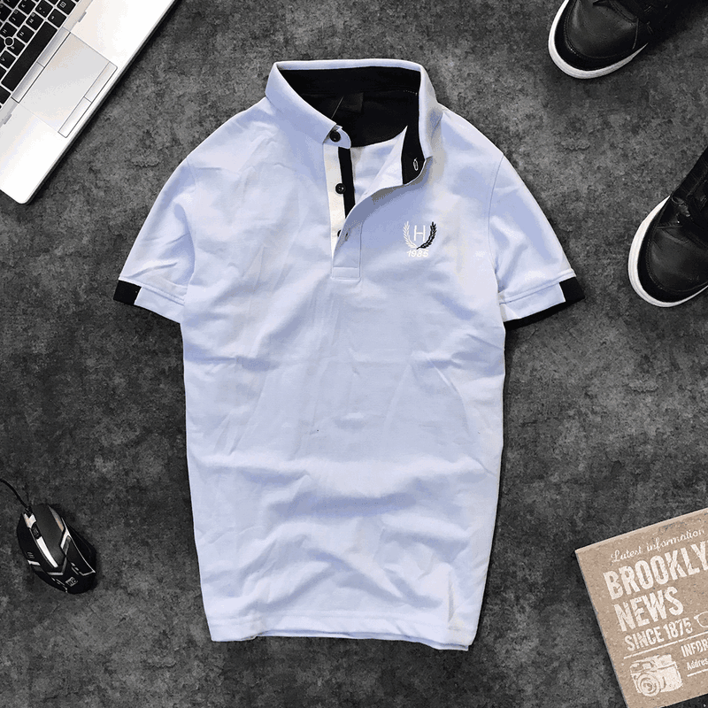 Áo Thun Nam POLO Cổ Bẻ Thêu Logo Bông Lúa Cao Cấp AC104