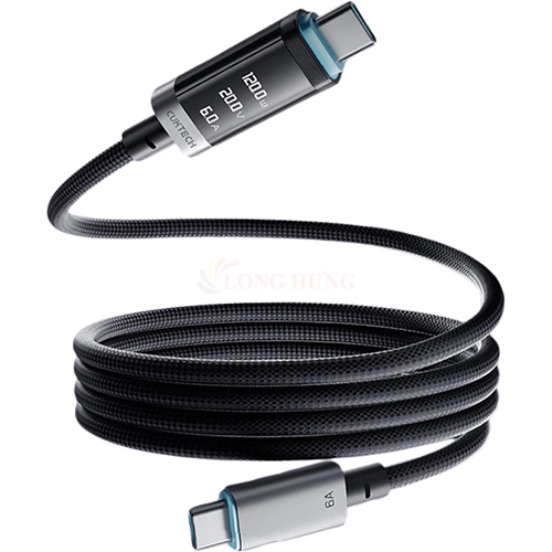Cáp USB Type-C to Type-C Cuktech Braded Magnetic 1.5m 240W PD3.1 CMC615P - Hàng chính hãng