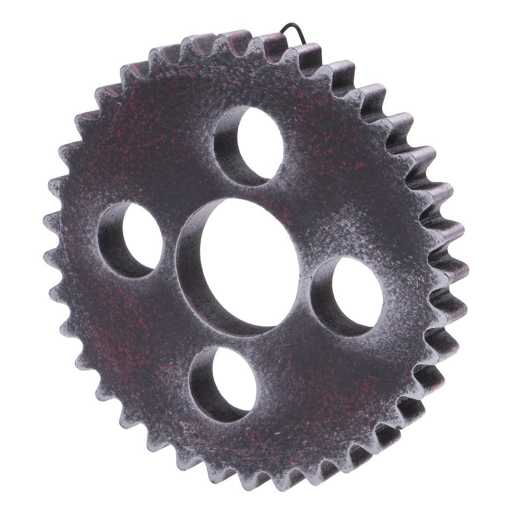 4Pcs Retro Industrial Wooden Gear Wheel Home Wall Decorative Accessories