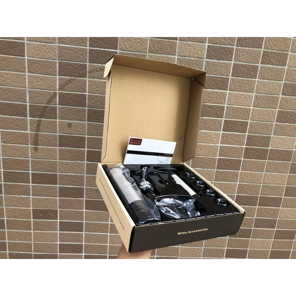 Dụng Cụ Khui Điện Rượu Vang Hợp Kim, Bộ Mở Sâm Panh Tự Động GDS, Kèm 5 Phụ Kiện Cao Cấp, Miễn Phí Khắc Tên