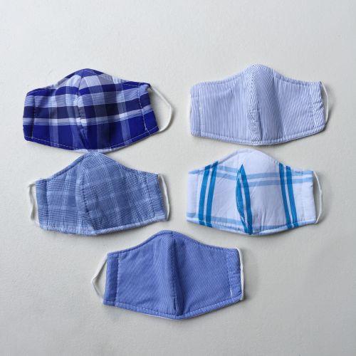 Khẩu trang cotton dày kẻ sọc cho trẻ em - 3 cái - giao màu ngẫu nhiên