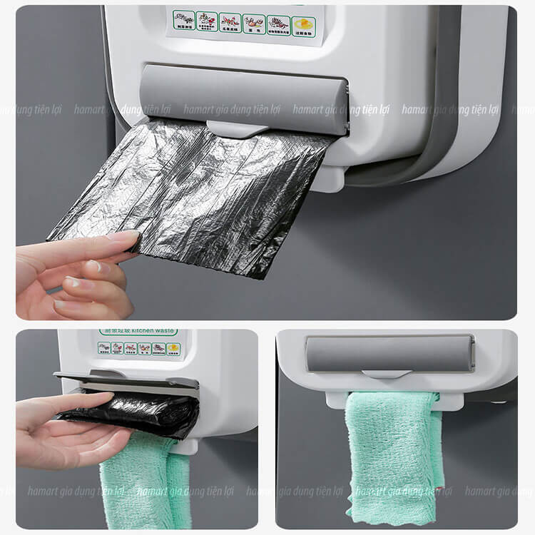 Thùng Rác Treo Tủ Bếp Gấp Gọn 10 Lít Cỡ Lớn 2 Màu Tuỳ Chọn Chất Lượng Cao TẶNG 20 TÚI RÁC