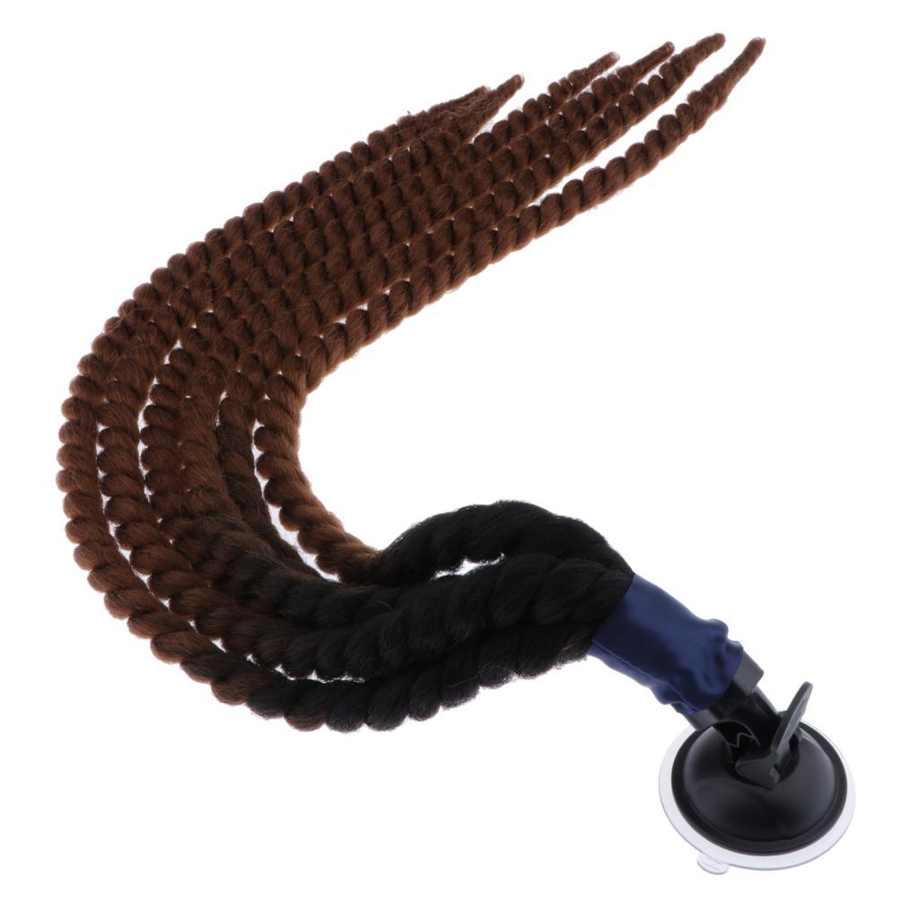 Helmet Pigtails Braids Ponytail Wig Hair for Motorcycle Motor Bike