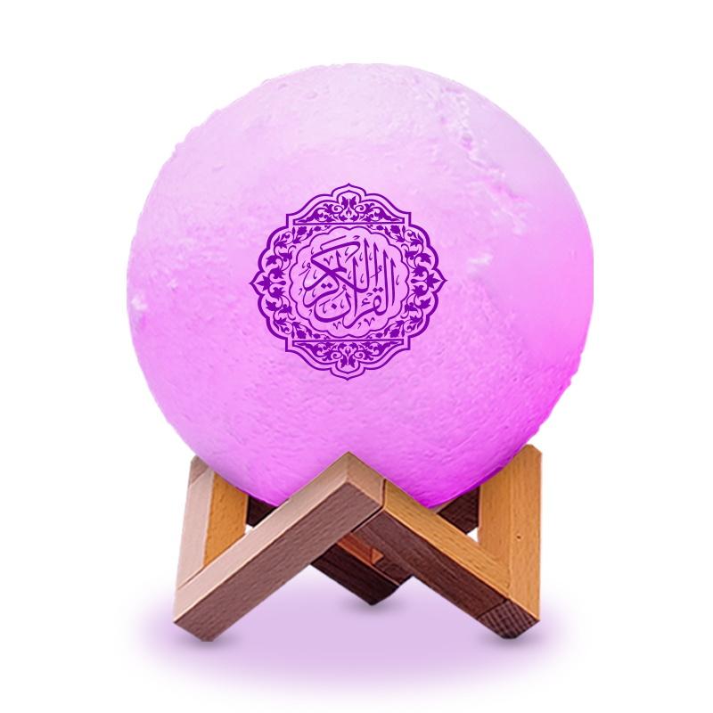 Người chơi Kinh Qur'an loa không dây Đêm Đêm Loa Qur'an 3D Mặt trăng với điều khiển ứng dụng Qur'an Loa Qur'an Touch Lamp