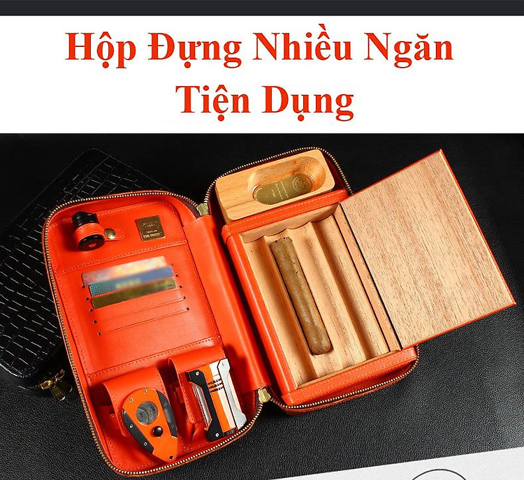 SET Bao Da Bảo Quản Giữ Ẩm Phụ Kiện Vỏ Hột Quẹt Bật Lửa Jifeng JF-502