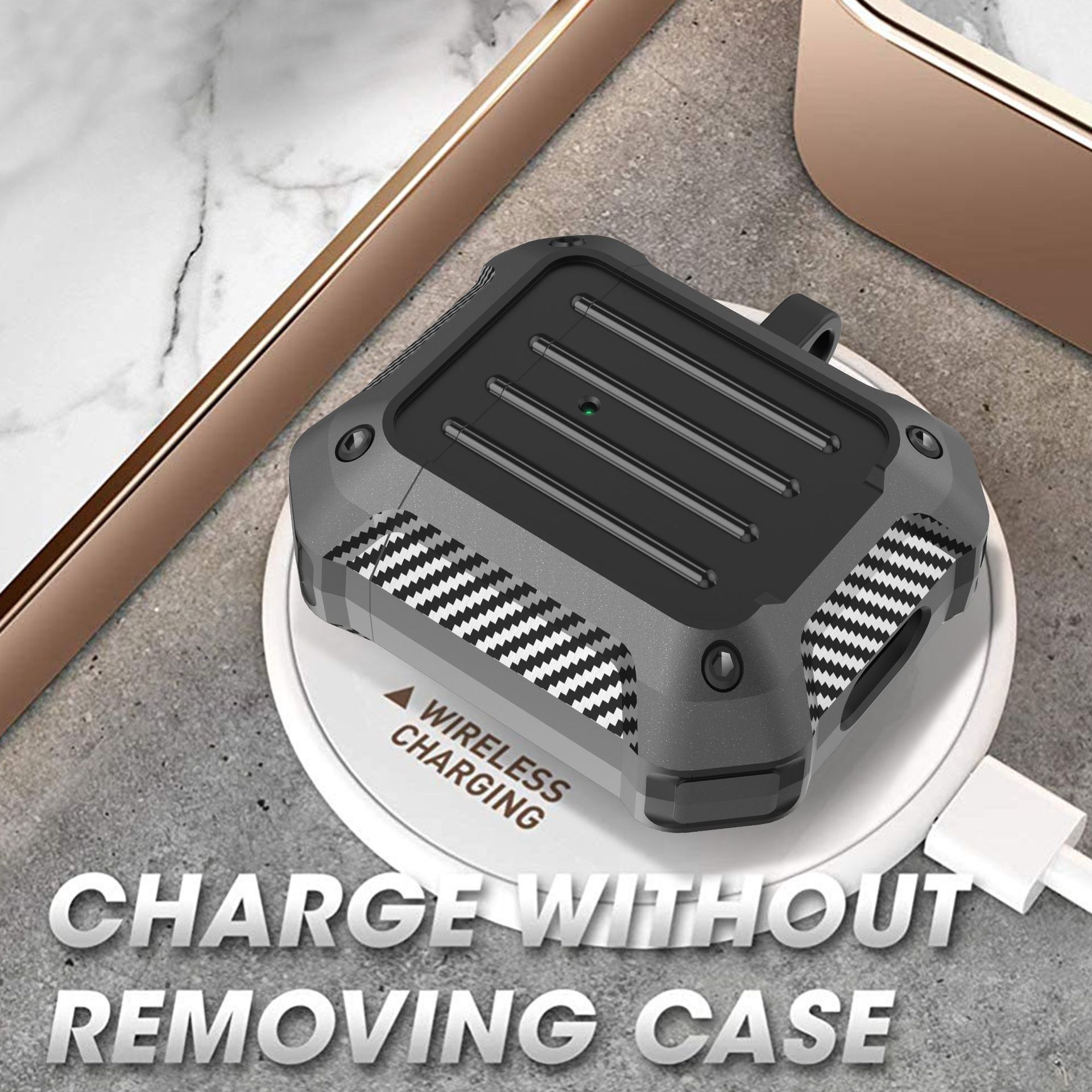 Bao Case Bảo Vệ Carbon Cho Airpods 1/ Airpods 2 - Hàng chính hãng / Hàng nhập khẩu