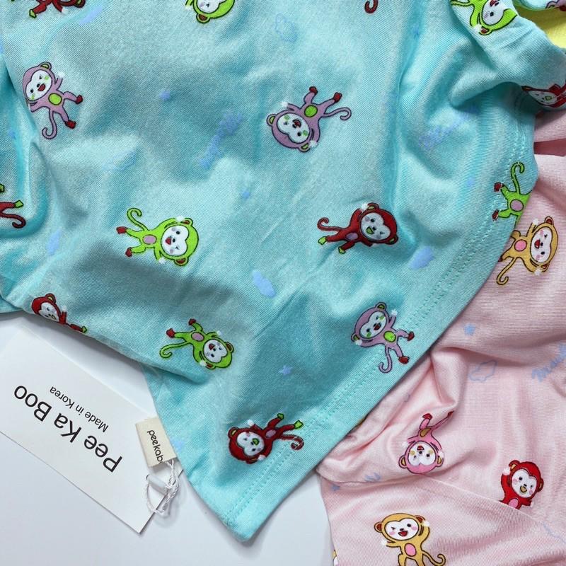 Bộ thun cotton lạnh cổ 3 phân họa tiết ngộ nghĩnh cho bé 7-18kg️HÀNG ĐẸP️