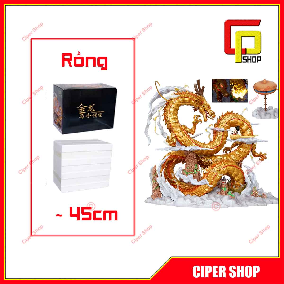 Mô hình rồng thần - Vàng - Bản full - Figure Dragon Ball