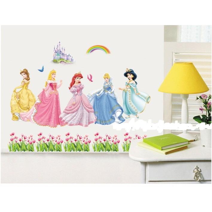 Decal trang trí dán tường hình công chúa cho bé ABC1018