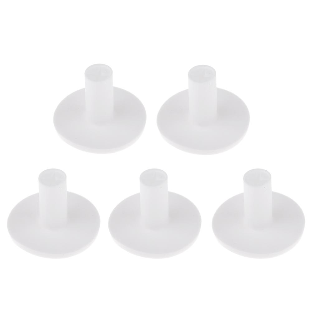 5Pcs/Set Rubber Golf Tees Holder Golf Tee Driving Range Practice Mat 35mm Durable Golfer Accessories Training Tool - White