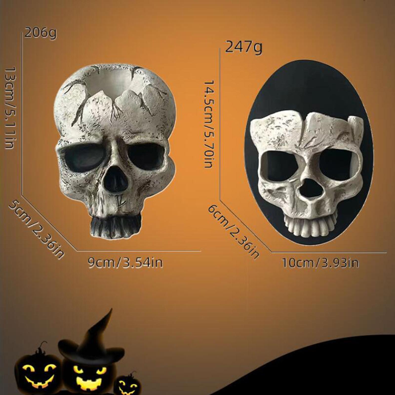 Halloween Skull Head Candle Holder Exquisite for Haunted House Holiday Party
